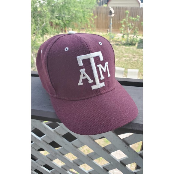 Vintage Texas A&M University New Era Pro Model Maroon Fitted Maroon Hat - Picture 5 of 5
